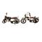 Brown Metal Contemporary Motorcycle Sculpture Set
